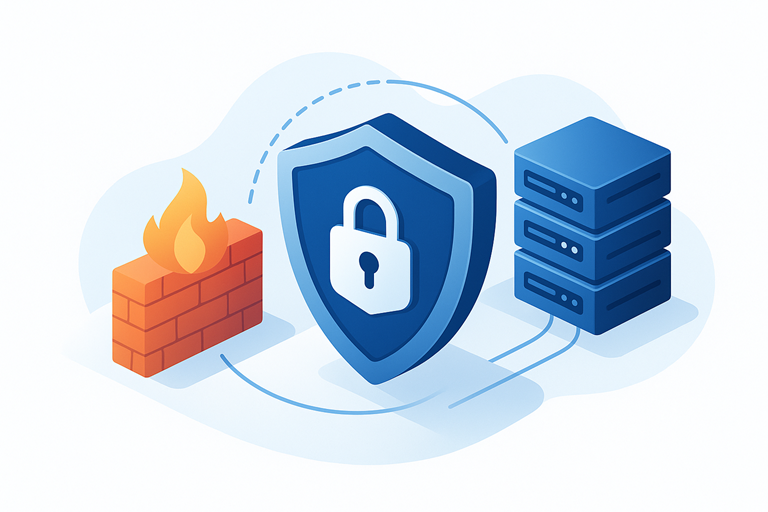 Ilustración VPN y RADIUS para negocios